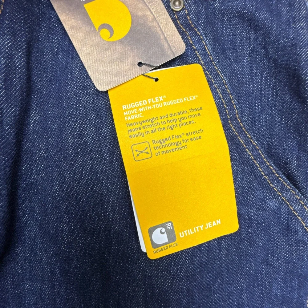 Carhartt Double Front Rugged Flex‎ Relaxed Fit Utility Logger Jeans 33x32 NWT
